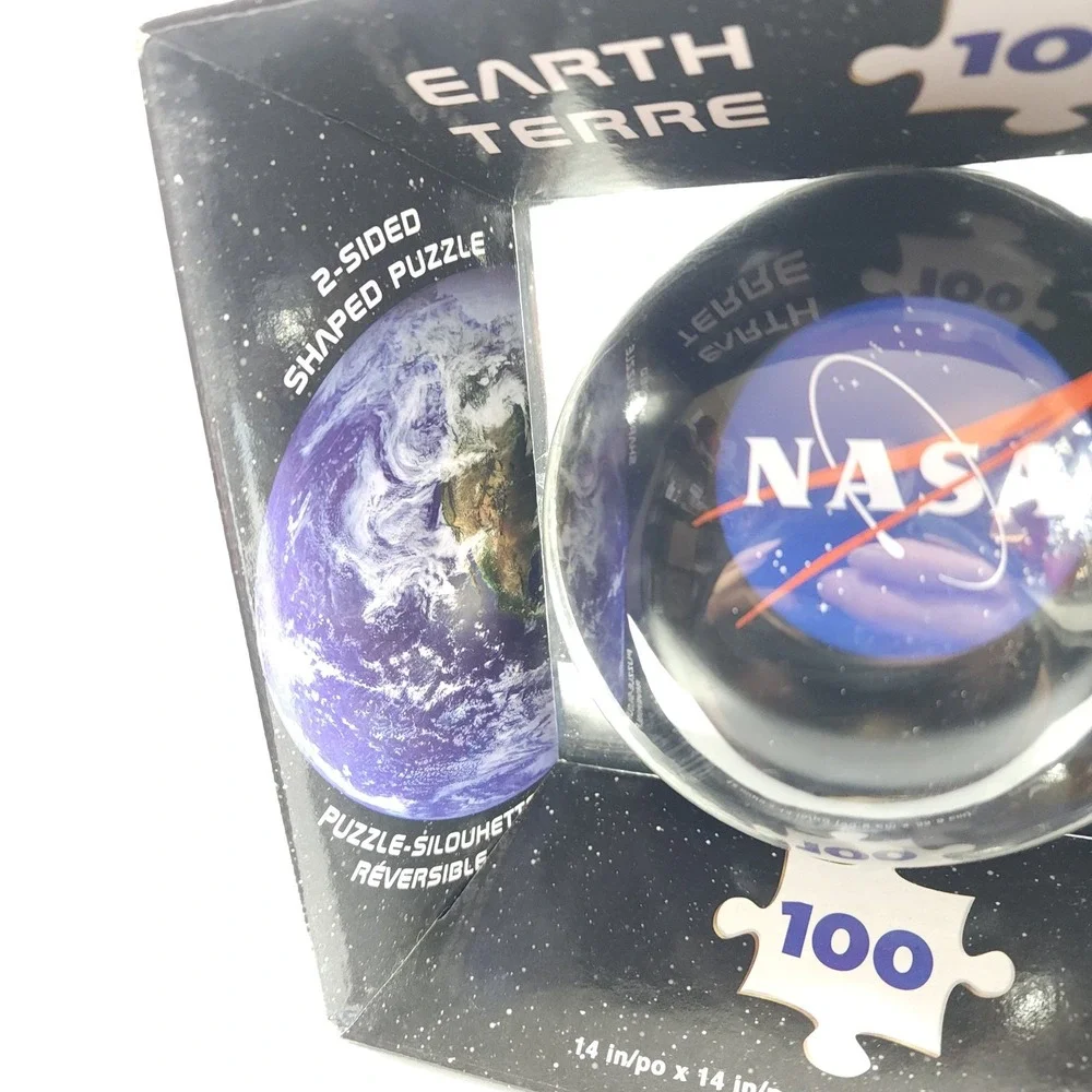 NASA EARTH 2-Sided Shaped Jigsaw Puzzle & Storage Tin 100 Piece 14